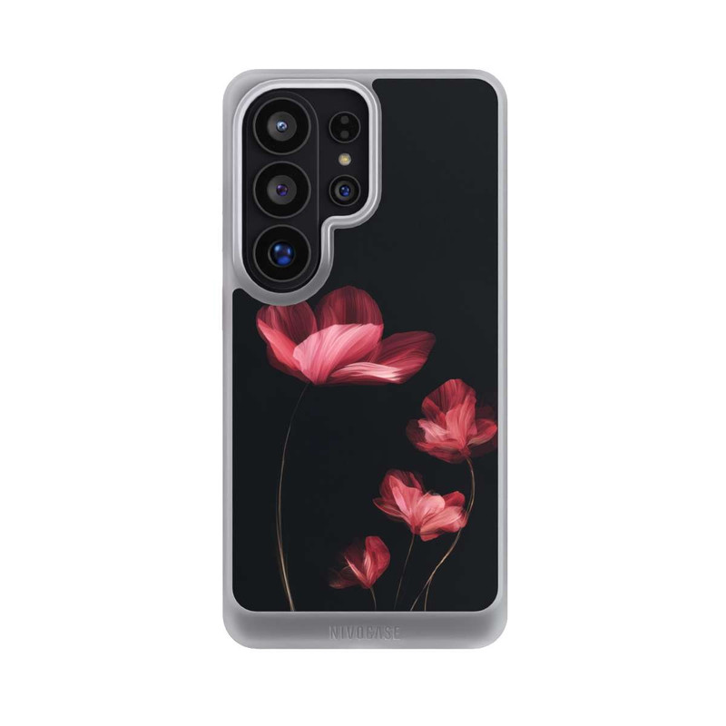Galaxy S26 Ultra NIVOcore Burgunder Blüten schwarz