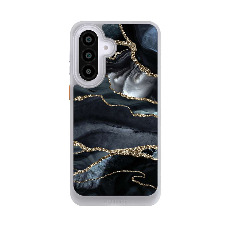 Galaxy A57 5G NIVOcore Dunkler Marmor Gold Glitzerlook