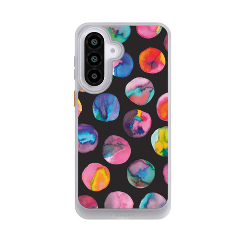 Samsung Galaxy A57 5G NIVOcore Bunte Tintenmurmeln Punkte Schwarz