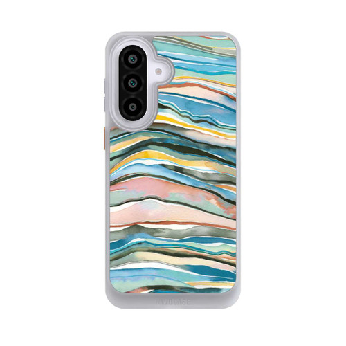 Samsung Galaxy A57 5G NIVOcore Watercolor Agate Layers Blue