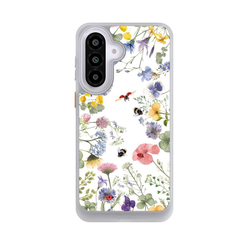 Galaxy A57 5G NIVOcore Bunte Frühlingsblumen und Bienen