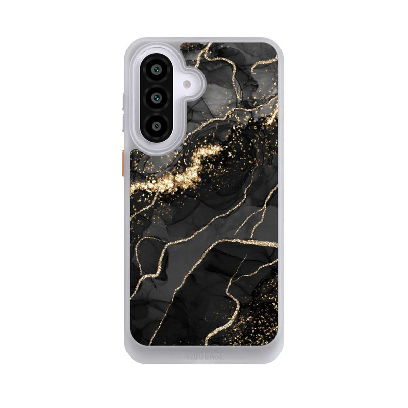 Galaxy A57 5G NIVOcore Look Spirales de Marbre Sombre & Or