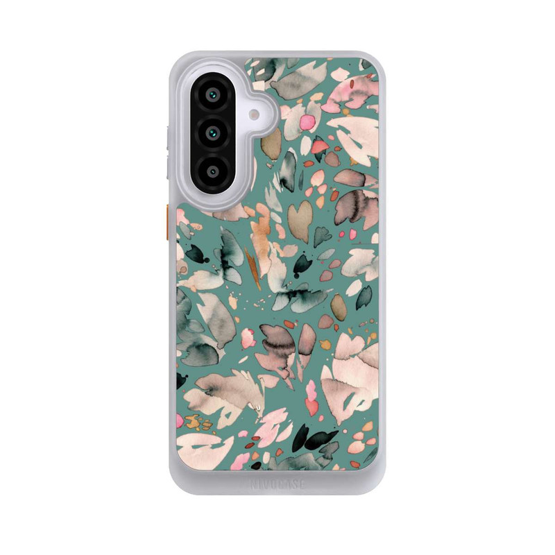 Galaxy A57 5G NIVOcore Abstrakte Blumenblätter grün