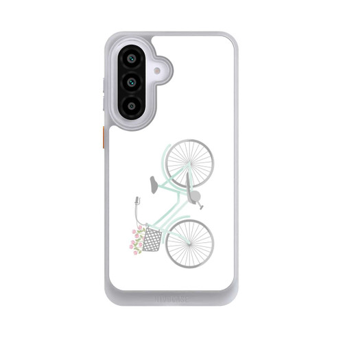 Samsung Galaxy A57 5G NIVOcore Retro Fahrrad weißer Hintergrund 