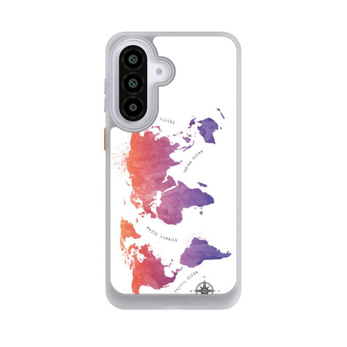 Samsung Galaxy A57 5G NIVOcore Worldmap (Watercolor) white
