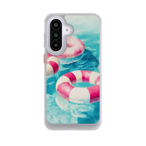 Samsung Galaxy A57 5G NIVOcore Gestreifte Schwimmringe im Pool
