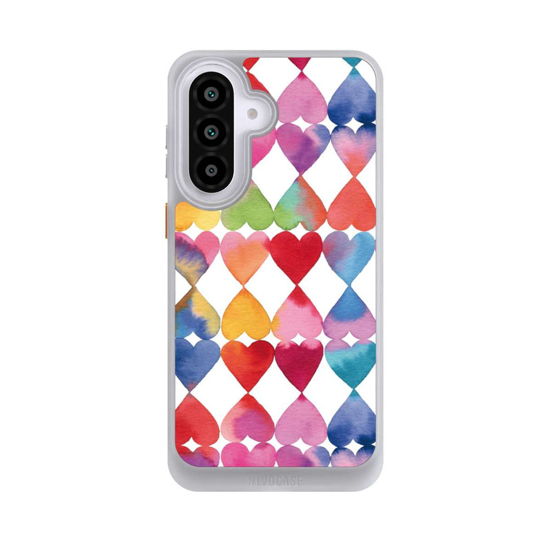 Galaxy A57 5G NIVOcore Buntes Herz Watercolor Muster