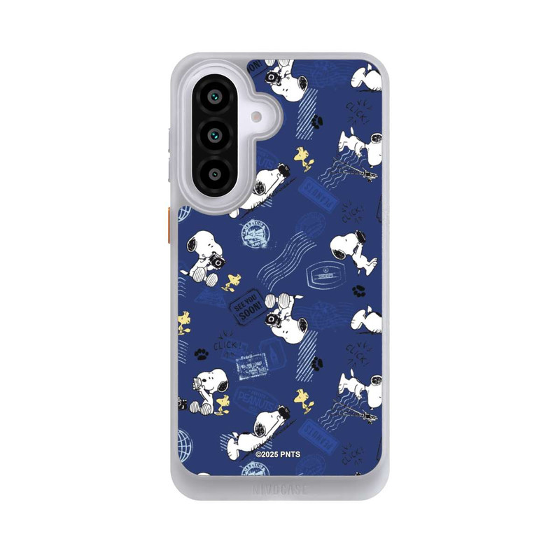 Galaxy A57 5G NIVOcore Peanuts Travel Stamps Pattern Blue