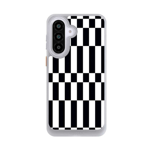 Samsung Galaxy A57 5G NIVOcore Checked Abstract Bold Black and White Color Block