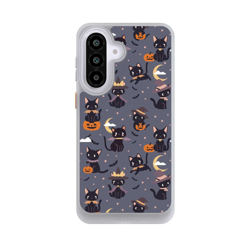 Galaxy A57 5G NIVOcore Cute Halloween Witch Cats and Pumpkins