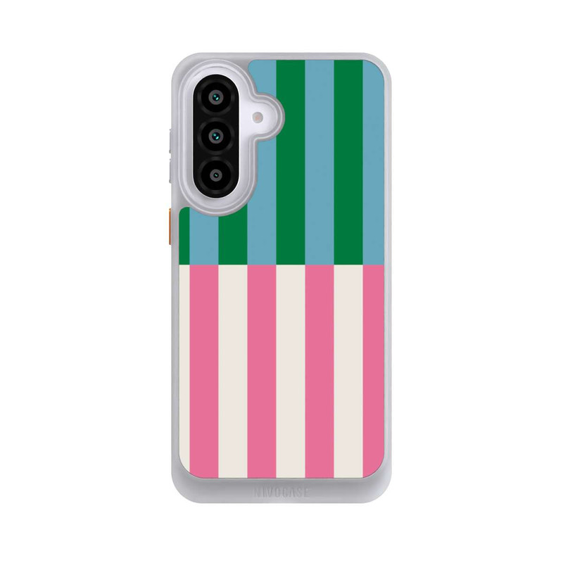 Galaxy A57 5G NIVOcore Streifenmuster Grün Rosa