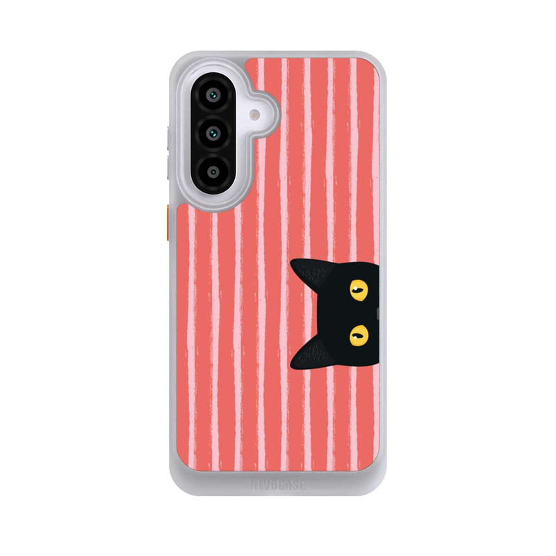 Galaxy A57 5G NIVOcore Schwarze Katze Gestreift Orange