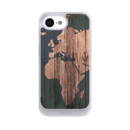 Apple iPhone 17e NIVOcore Wooden World Map