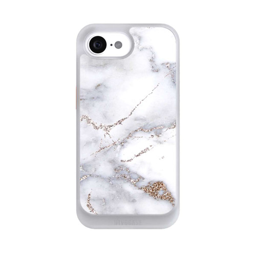 Apple iPhone 17e NIVOcore Silberglitzer Marmorlook