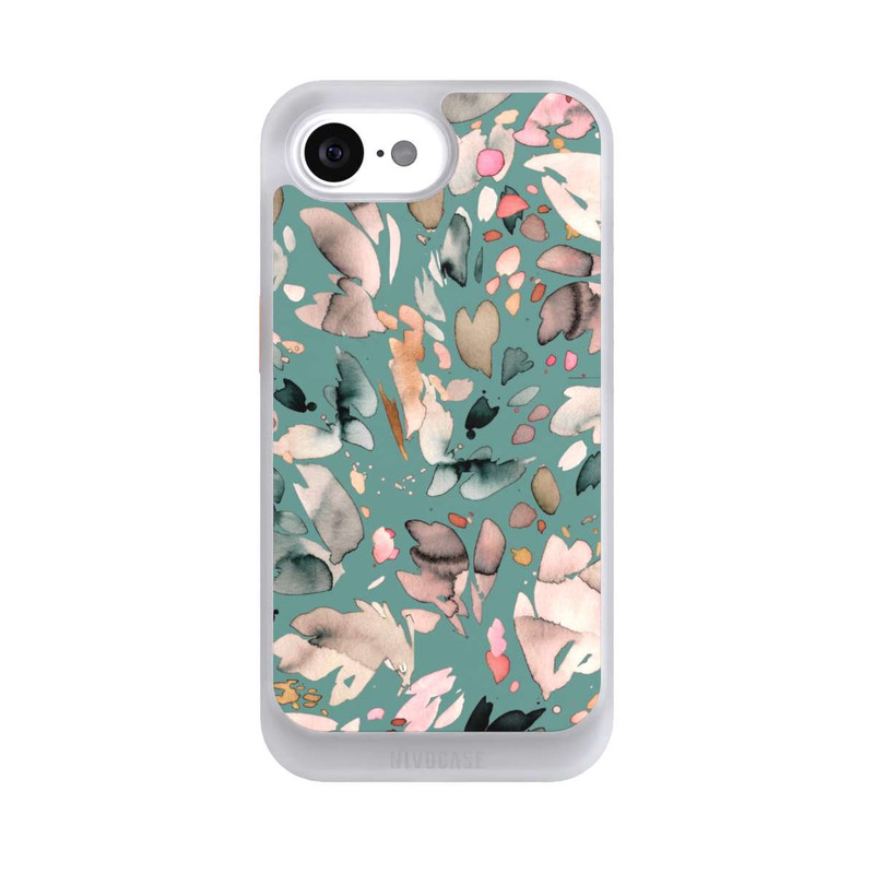 iPhone 17e NIVOcore Abstrakte Blumenblätter grün