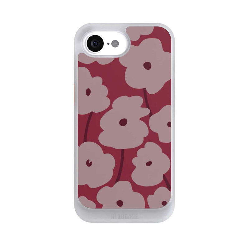 iPhone 17e NIVOcore Minimalistische Blumen Bordeaux