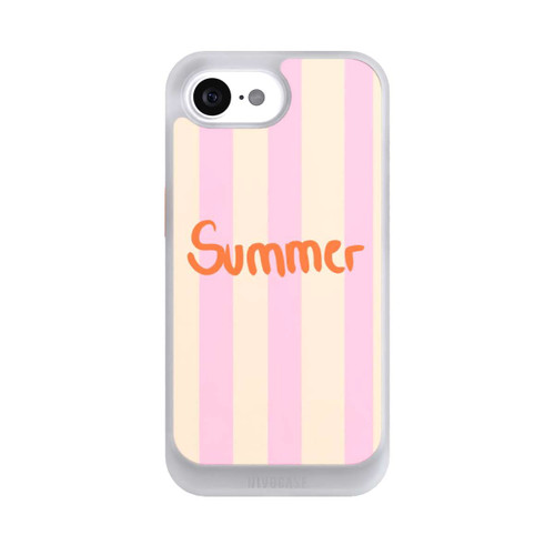 Apple iPhone 17e NIVOcore Summer- Rosa und Orange Streifen Hintergrund