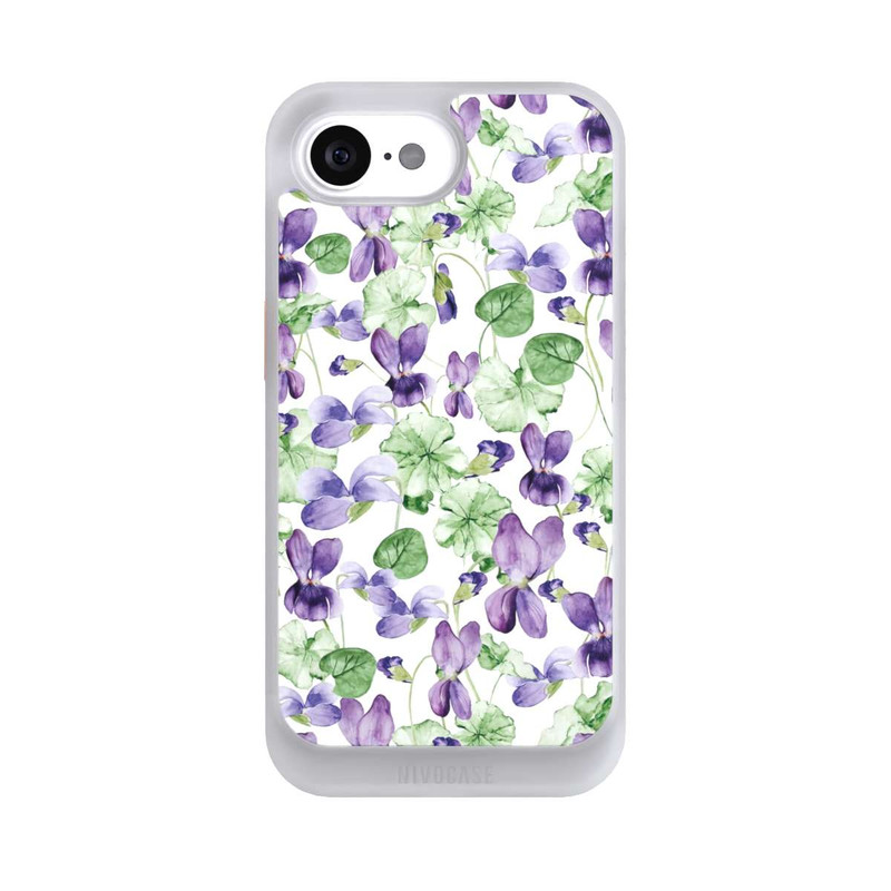 iPhone 17e NIVOcore Purple Wildflowers Pattern Watercolor