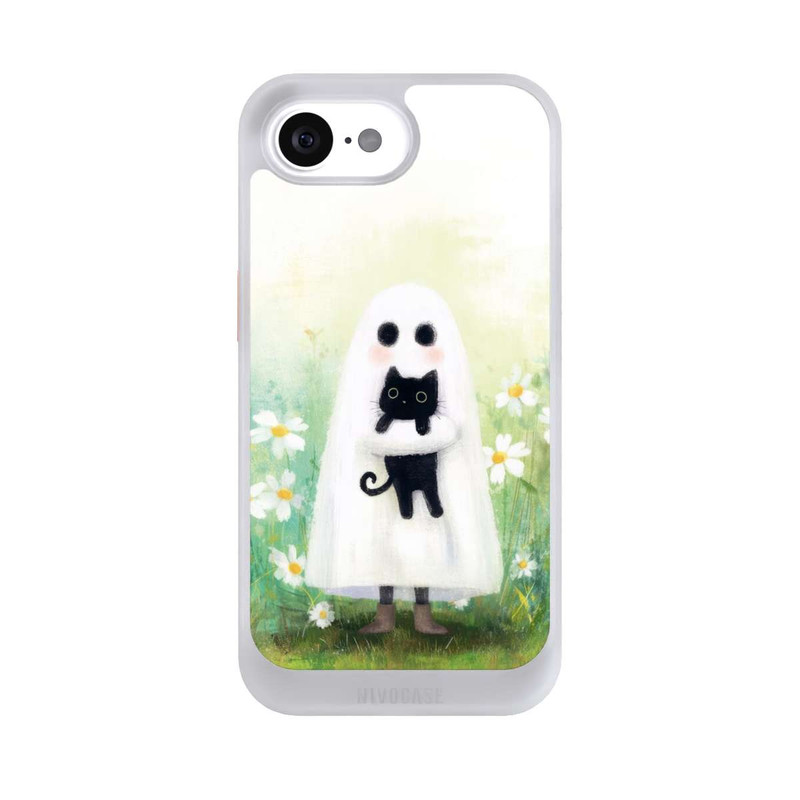 iPhone 17e NIVOcore Geist und Katze Halloween mit KI