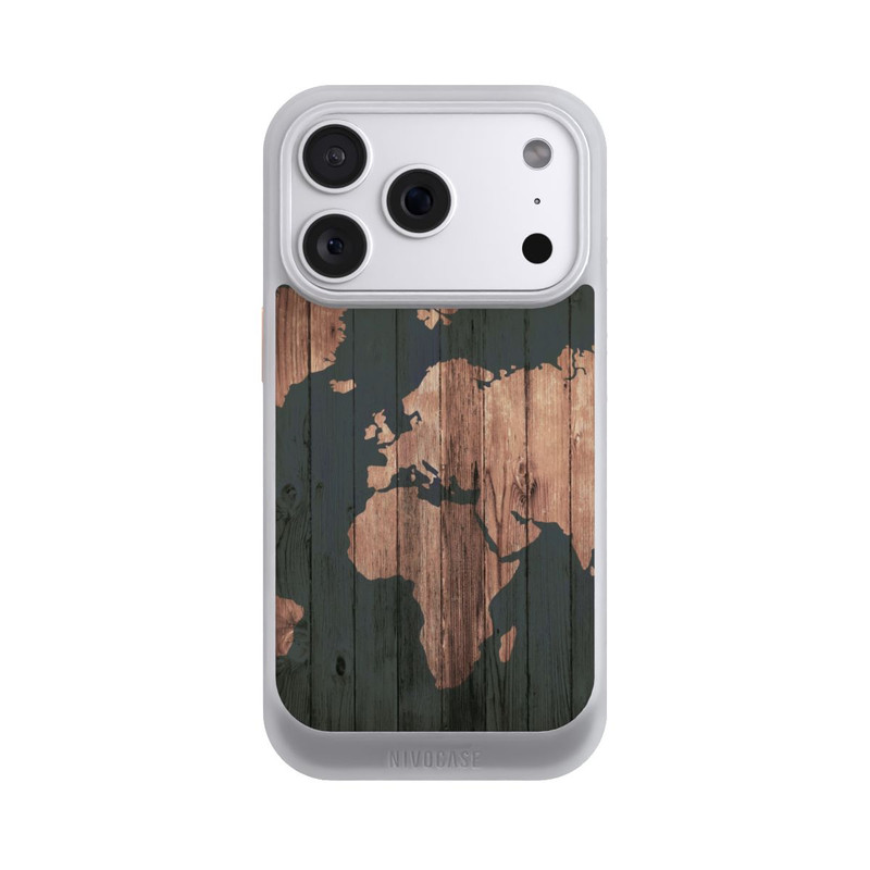 iPhone 18 Pro NIVOcore Wooden World Map