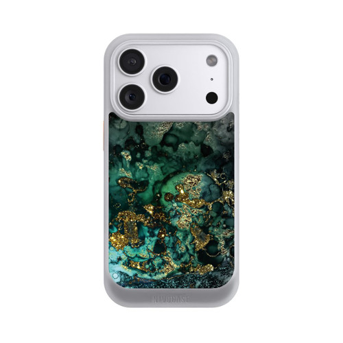 Apple iPhone 18 Pro NIVOcore Cyan Glitzer Marmorlook