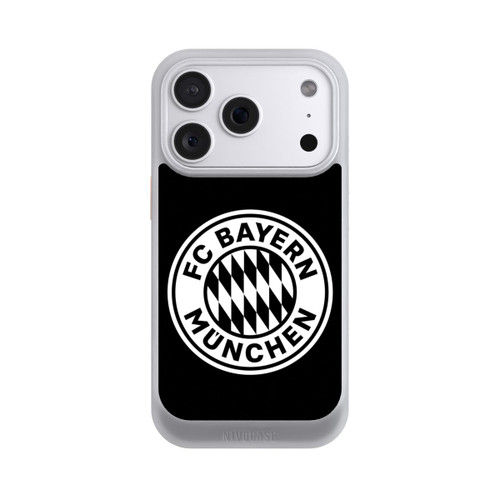 Apple iPhone 18 Pro NIVOcore Klassisches FCB Logo Klein - Weiß auf Schwarz