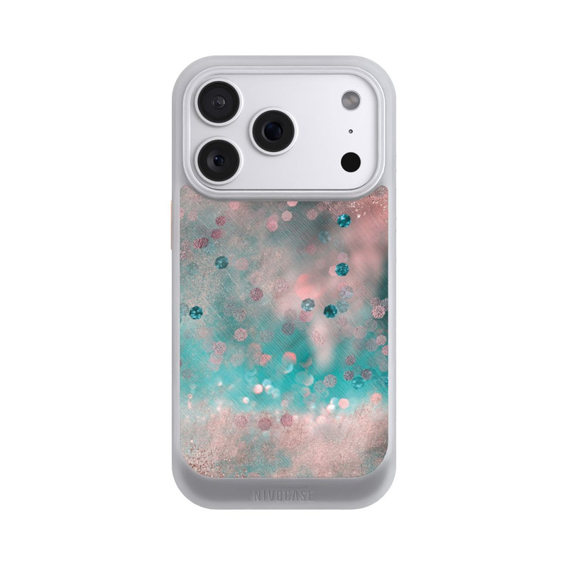 iPhone 18 Pro NIVOcore Türkis-glamouröser Glitzerlook