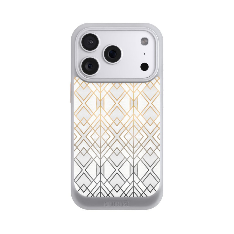 iPhone 18 Pro NIVOcore Gold und Grauer Geo Golddruck
