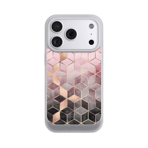 Apple iPhone 18 Pro NIVOcore Pink-grauer Farbverlauf Würfel Druck