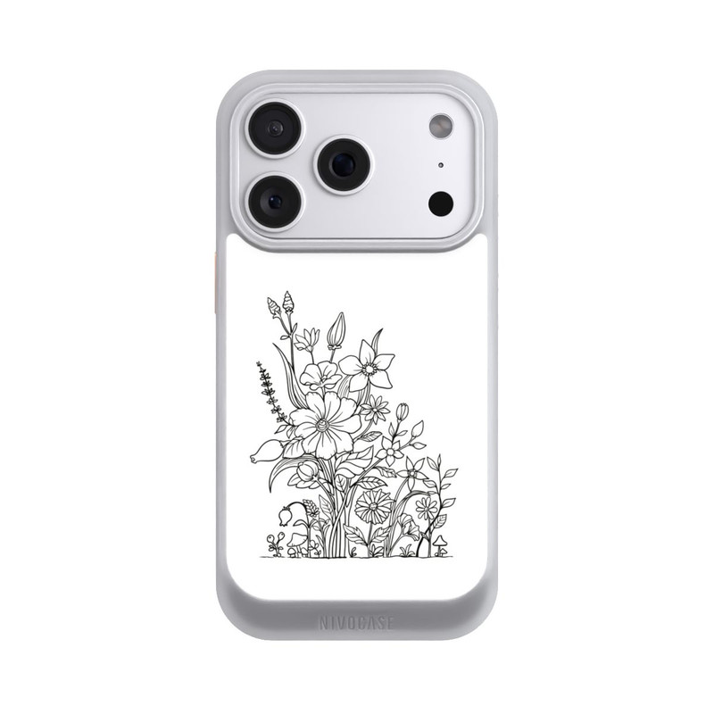 iPhone 18 Pro NIVOcore Fleurs Dessin au trait
