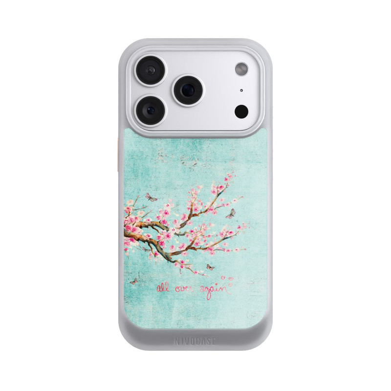 iPhone 18 Pro NIVOcore Kirschblütenbaummuster Blau