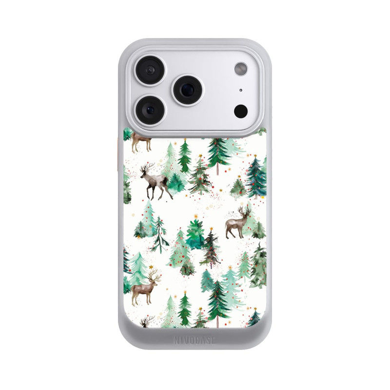 iPhone 18 Pro NIVOcore Hirsche und Winterweihnachtsbäume