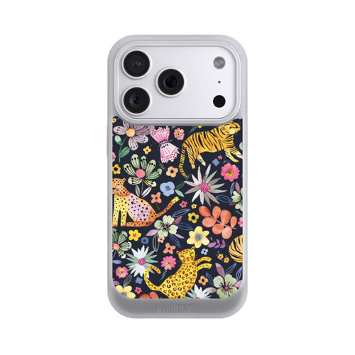 Apple iPhone 18 Pro NIVOcore Frühlingsblumen mit Tiger schwarz