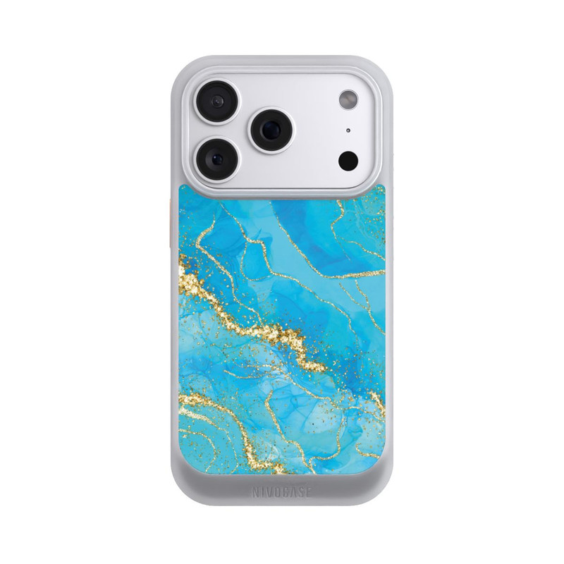 iPhone 18 Pro NIVOcore Fond Turquoise & Or