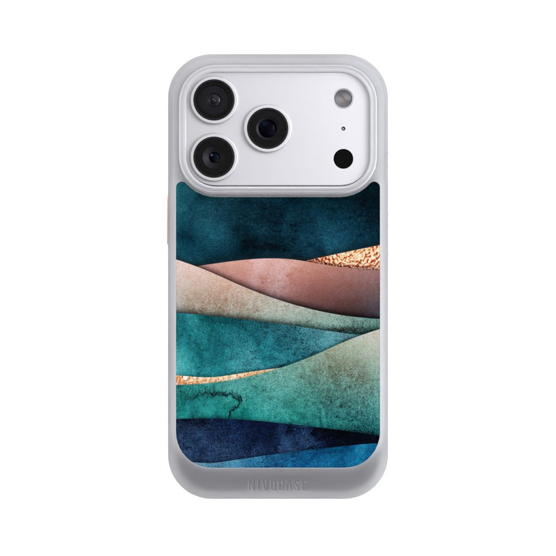 iPhone 18 Pro NIVOcore Blau-Goldene Wellen