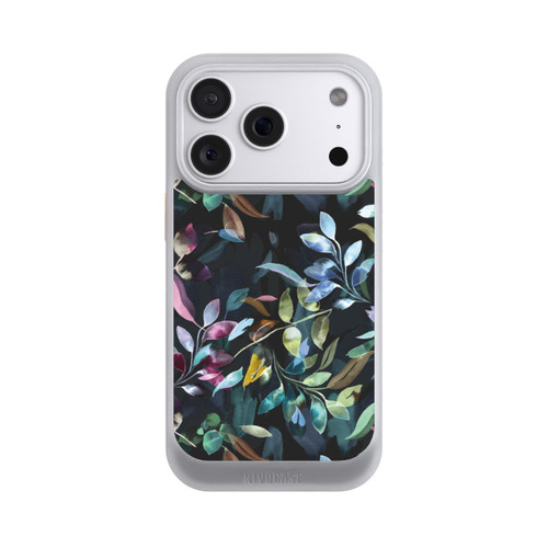 Apple iPhone 18 Pro NIVOcore Mystische Aquarellblätter schwarz