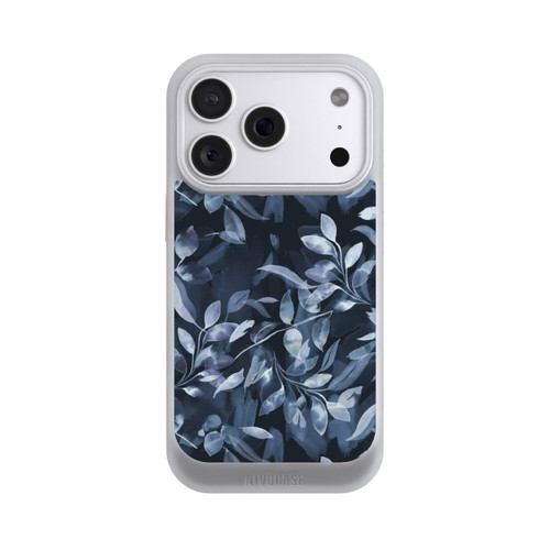 Apple iPhone 18 Pro NIVOcore Mystische Aquarellblätter marineblau