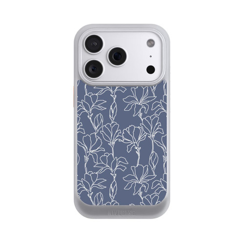 Apple iPhone 18 Pro NIVOcore Flower Silhouettes on Blue