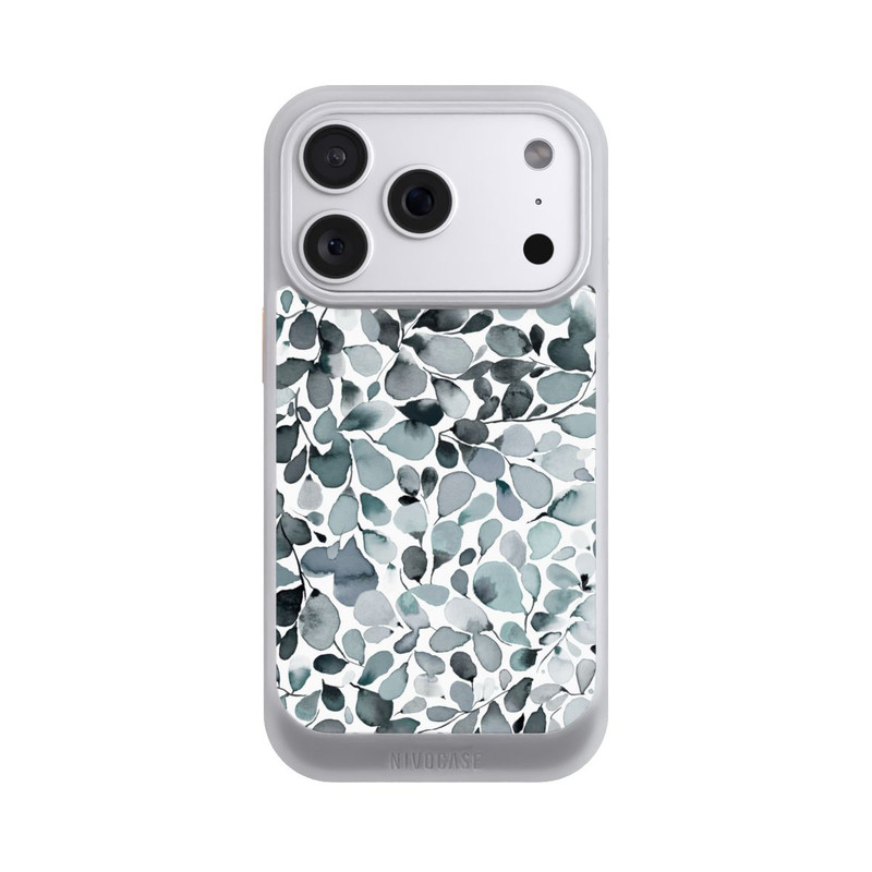 iPhone 18 Pro NIVOcore Eucalyptus Watercolor Leaves Grey