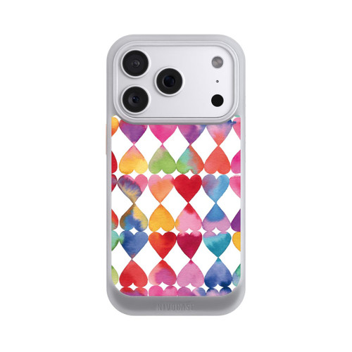 Apple iPhone 18 Pro NIVOcore Buntes Herz Watercolor Muster