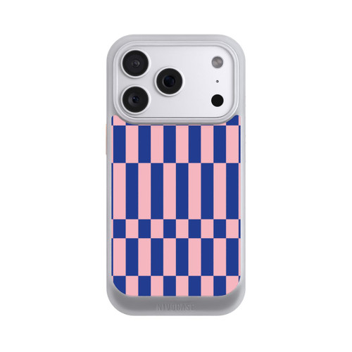 Apple iPhone 18 Pro NIVOcore Checked Abstract Bold Electric Blue and Pink Color Block
