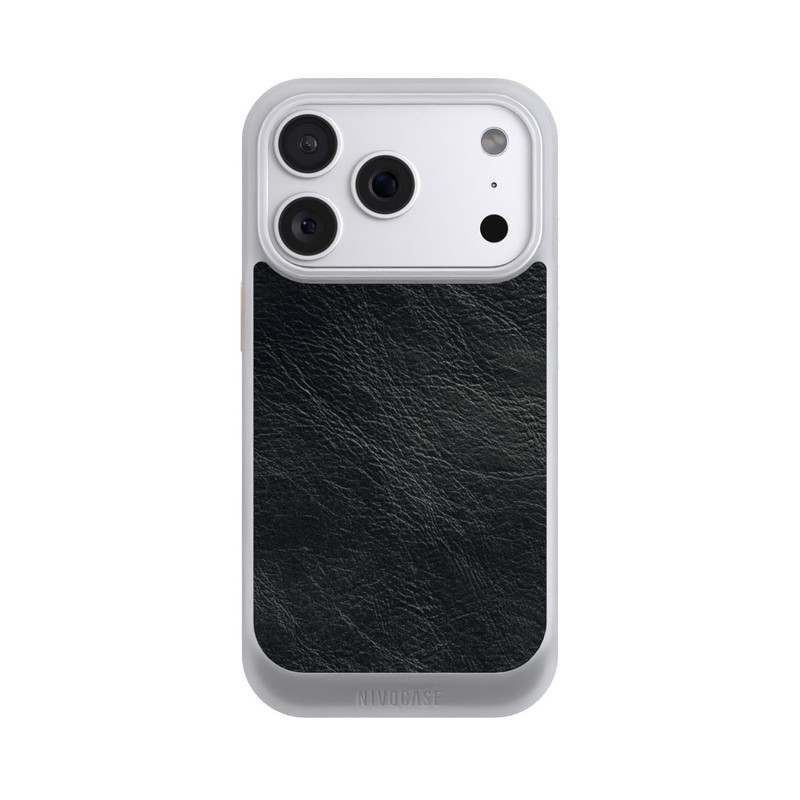 iPhone 18 Pro NIVOcore Schwarzer Lederlook Hintergrund