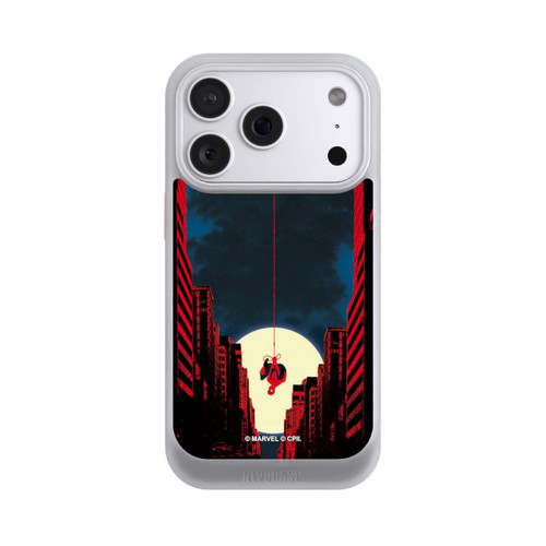 Apple iPhone 18 Pro NIVOcore Spider-Man Marvel between Skyscrapers