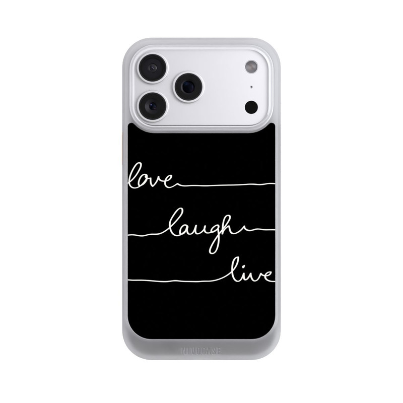 iPhone 18 Pro Max NIVOcore Love Laugh Live weiß/schwarz