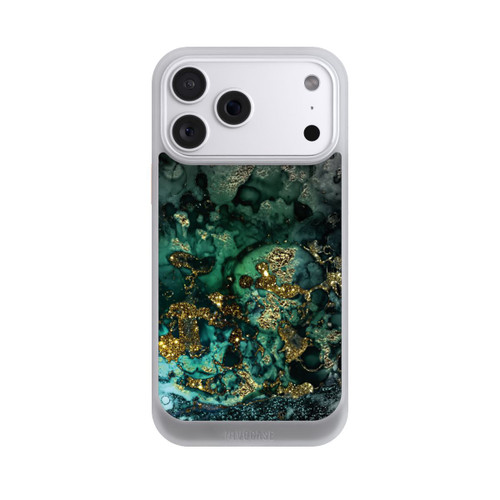 Apple iPhone 18 Pro Max NIVOcore Cyan Glitzer Marmorlook