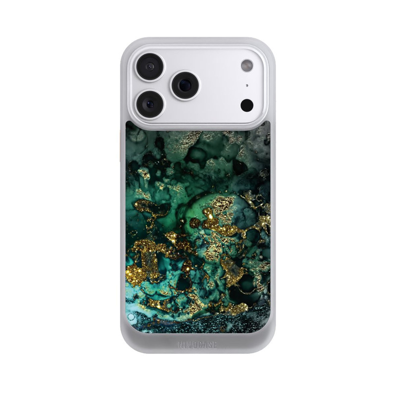 iPhone 18 Pro Max NIVOcore Cyan Glitzer Marmorlook
