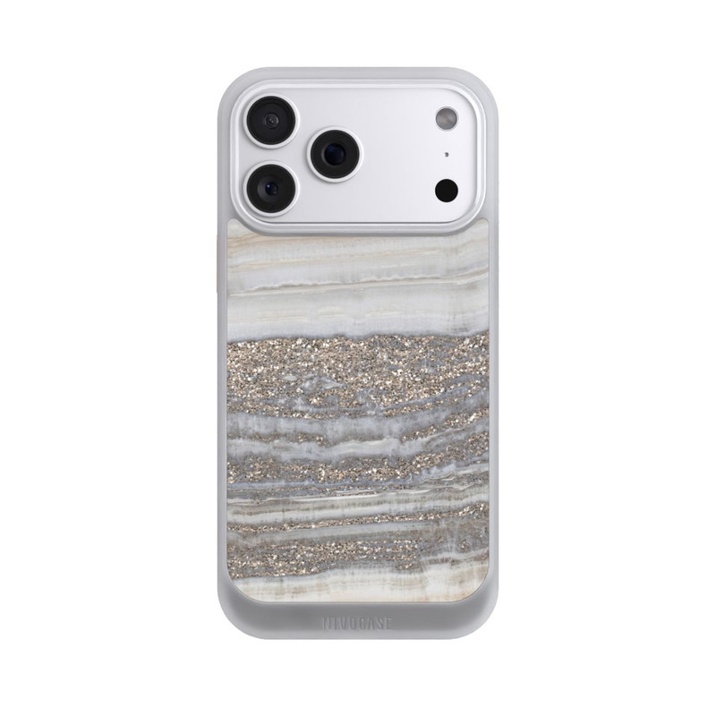 iPhone 18 Pro Max NIVOcore Weißer Glitzer Marmor Look