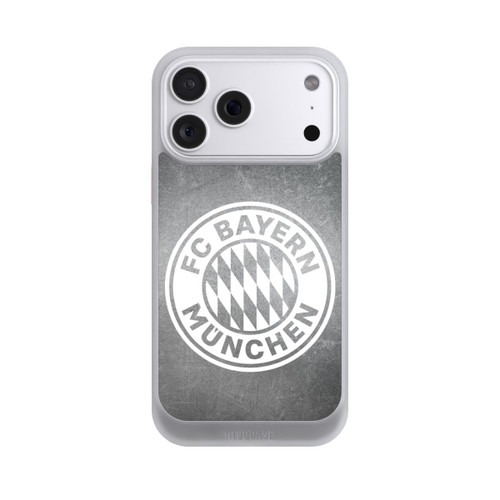 Apple iPhone 18 Pro Max NIVOcore Klassisches FCB Logo Klein - Weiß auf Metalllook