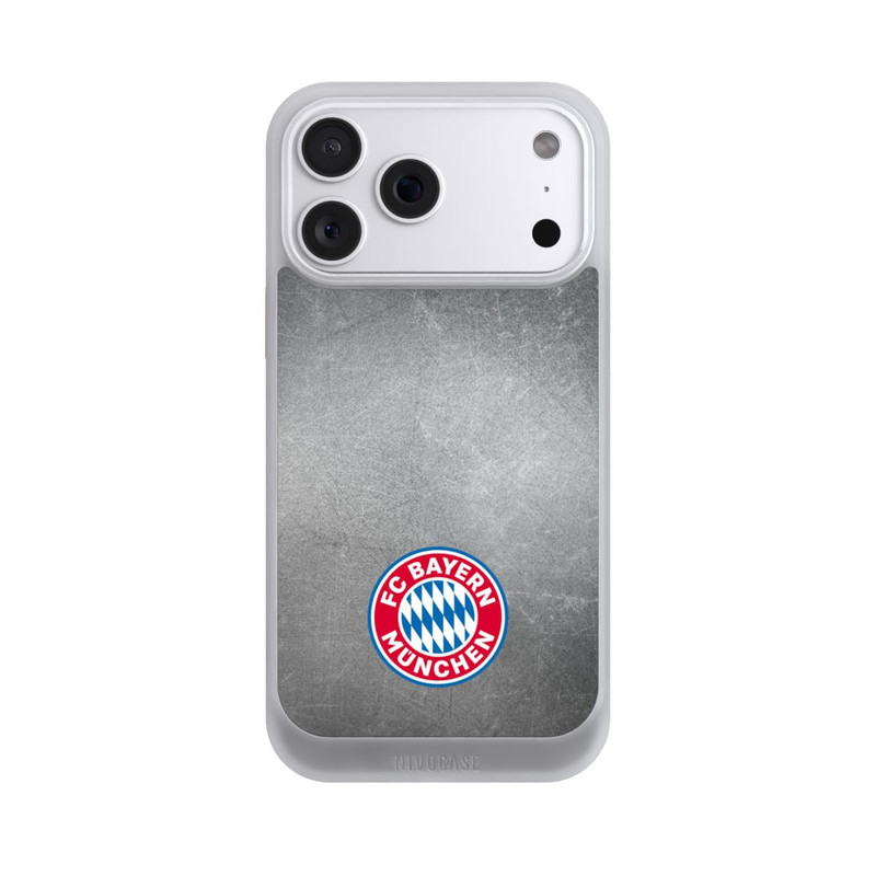 iPhone 18 Pro Max NIVOcore Klassisches FCB Logo Klein - Bunt auf Metalllook
