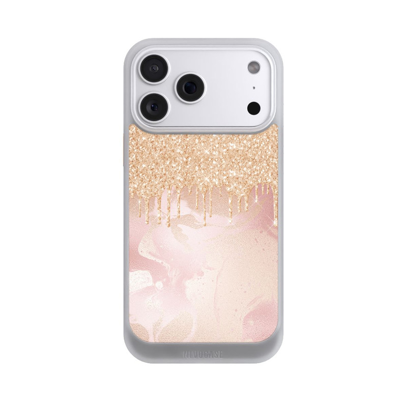 iPhone 18 Pro Max NIVOcore Rosegold Glitter Droplet Look